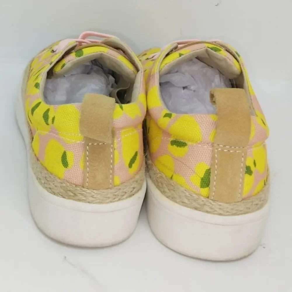 SPENCO Orthotic Womens Pink/Yellow Design Casual Sneakers - Size: 8B